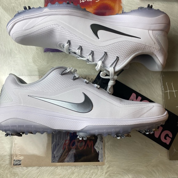 🆕 Nike	React Vapor 2 White Metallic Golf - Mens - Picture 7 of 13